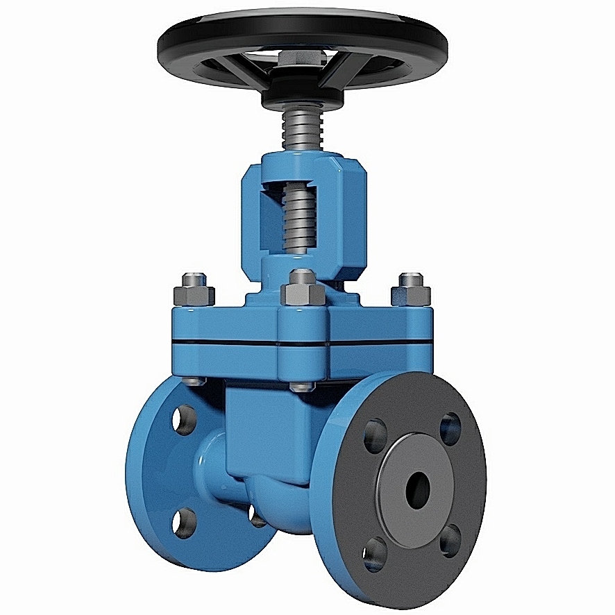 Manual globe valve - DIN-EN flanged ends - 3D CAD download file