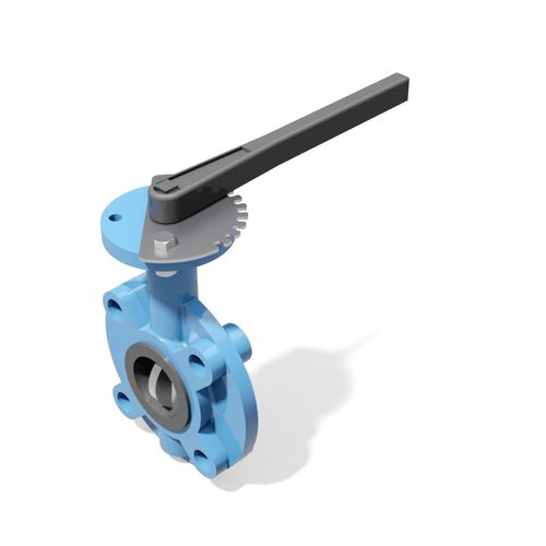 Lug type manual butterfly valve - DIN standard - 3D CAD download file