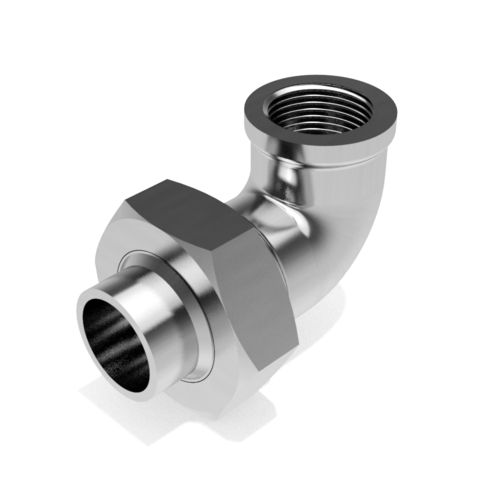 Elbow union welding end x female BSP (DIN259)- 3D CAD download file
