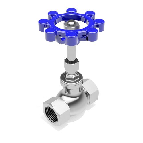 Manual globe valve - BSP (DIN259) female - 3D CAD download file