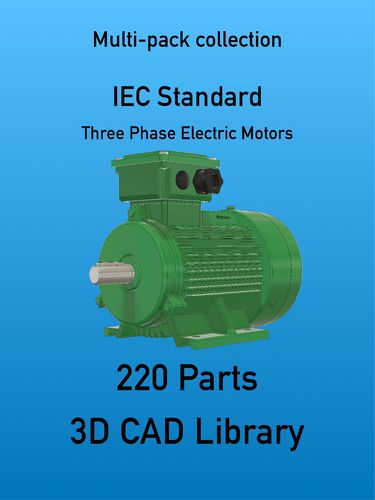 IEC Standard Electric Motors - 220 3D CAD FILES