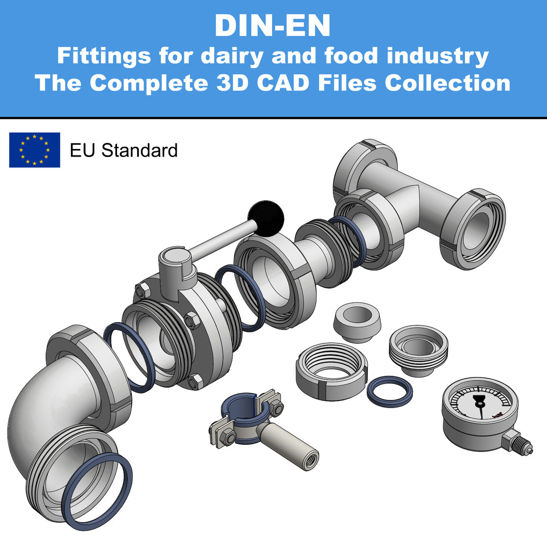 DIN-EN Hygienic Process Equipment - 3D CAD Collection - 700+ Files (!)