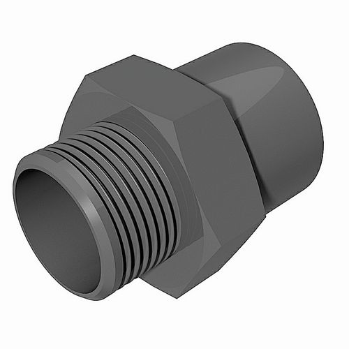 Adaptor socket PVC-U - socket x BSP male - 3D CAD download file