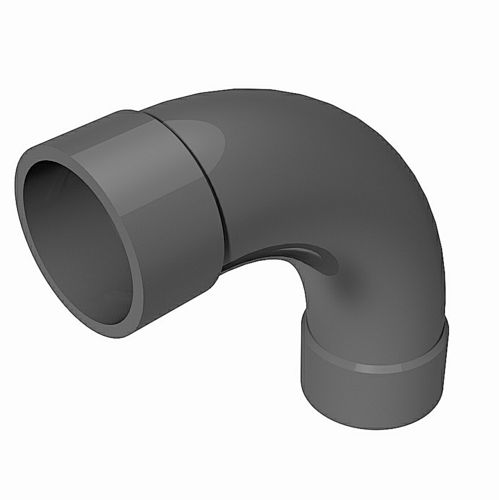 Bend 90° PVC-U- socket ends - 3D CAD download file