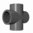 Cross PVC-U - socket ends - 3D CAD download file