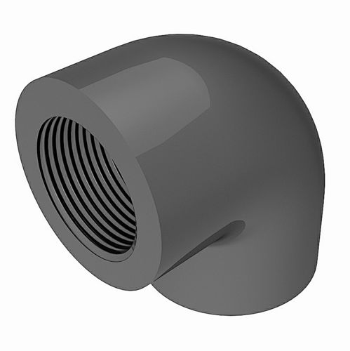 Elbow 90° PVC-U - socket end x BSP female - 3D CAD download file
