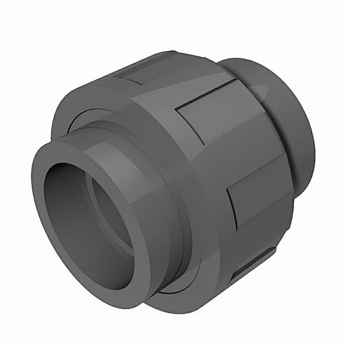 Three piece union - socket ends - 3D CAD download file