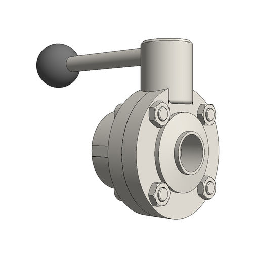 BS4825_Hygienic Butterfly Valves SMS WeldxF (12 CAD Files)