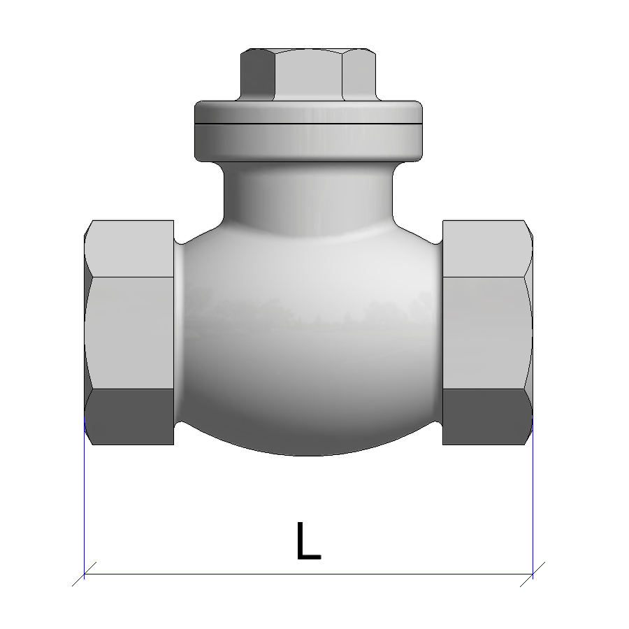 BSP_Female_Swing_Type_Check_Valve-Dimensions-1A