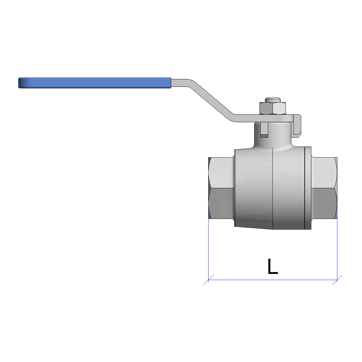 BSP_Female_Two_Piece_Ball_Valve-Dimensions-1A