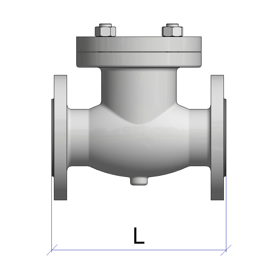 DIN-EN_Flanged_Swing_Type_Check_Valve-Dimensions-1A